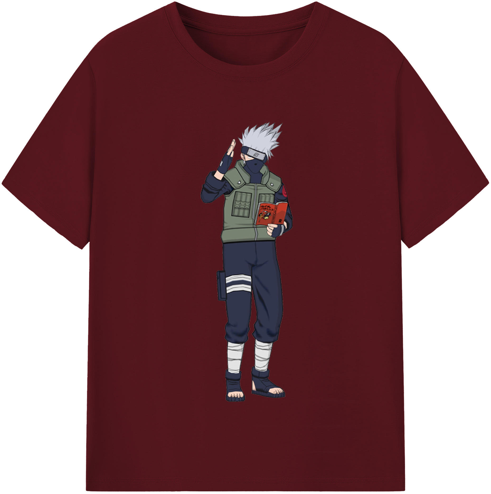 （画像用） NARUTO -ナルト- はたけ カカシ Hatake Kakashi 綿100％半袖Tシャツ（フロントプリント）